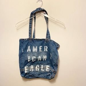 American Eagle Outfitters Denim Tote Bag Double Straps